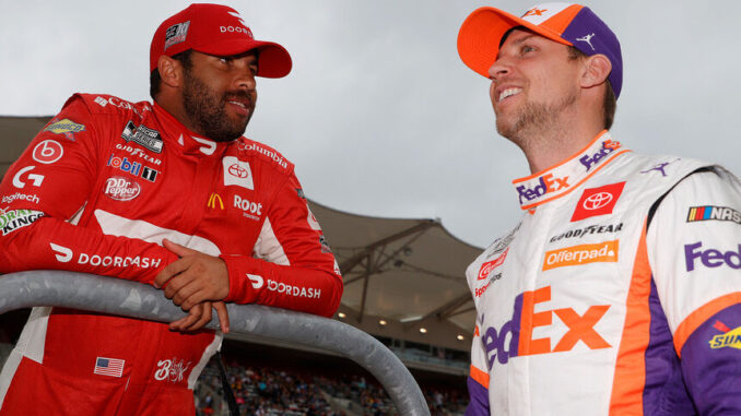 nascar-bubba-wallace-denny-hamlin-fun